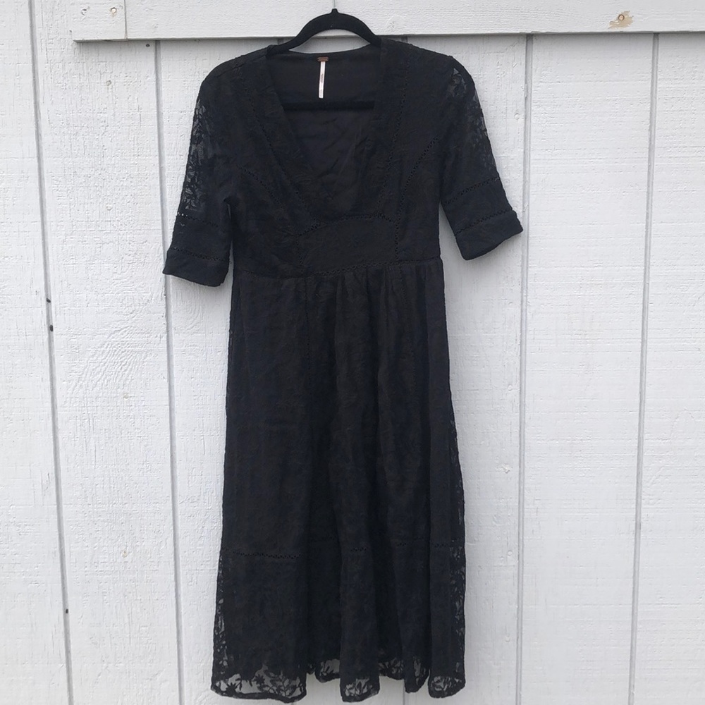 Free People black lace dress